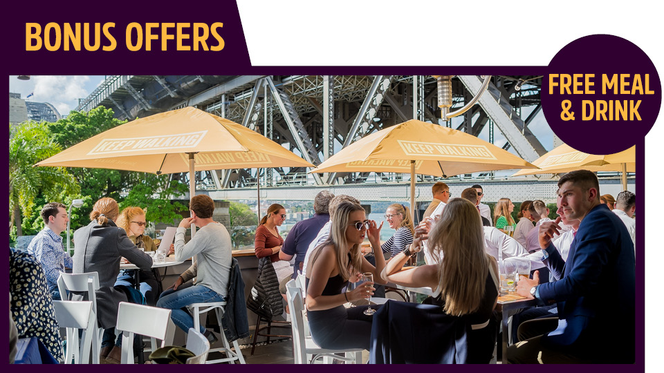 bonus offers free meal and drink at the harbour view hotel