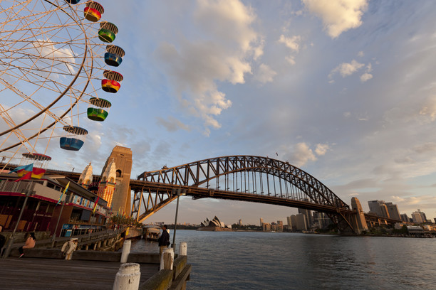 milsons point perspective of the bridge and harbour