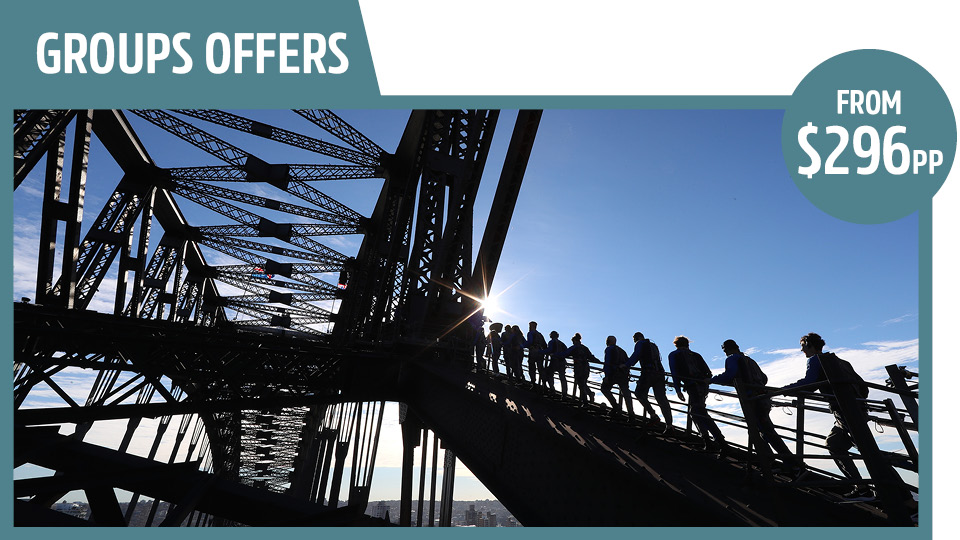 bridgeclimb end of financial year team offer image of the inner arches of the sydney harbour bridge