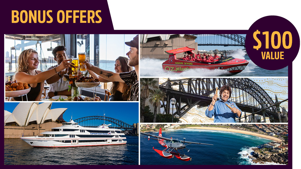 bonus offers sydney harbour experience coupons $100 value